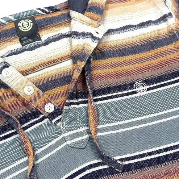 Element Striped Hoodie - Blue, Brown, White - Picture 4 of 9